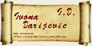 Ivona Darijević vizit kartica
